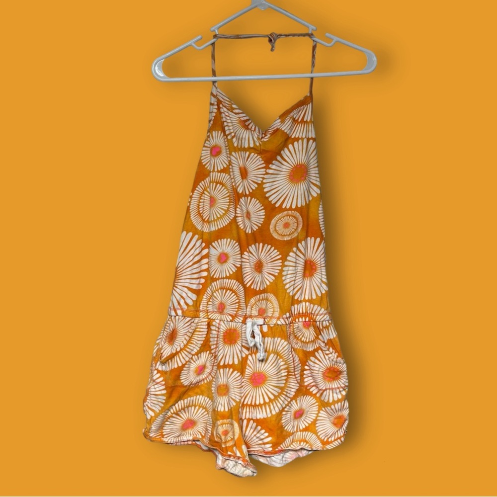 Orange Halter Romper